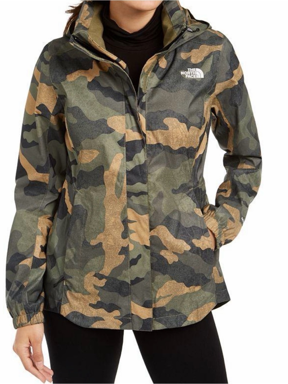 The North Face Women’s Resolve Parka II Camo Rain Jacket – XL – Like New